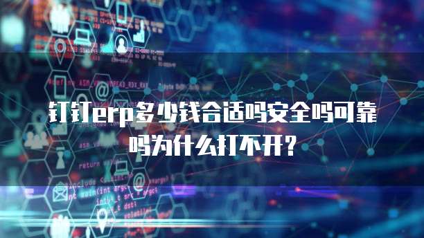 钉钉erp多少钱合适吗安全吗可靠吗为什么打不开?