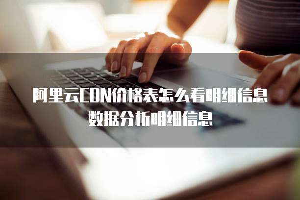 阿里云CDN价格表怎么看明细信息数据分析明细信息