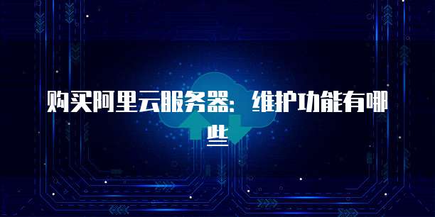 购买阿里云服务器:维护功能有哪些