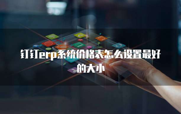 钉钉erp系统价格表怎么设置最好的大小