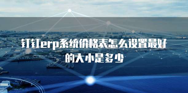 钉钉erp系统价格表怎么设置最好的大小是多少