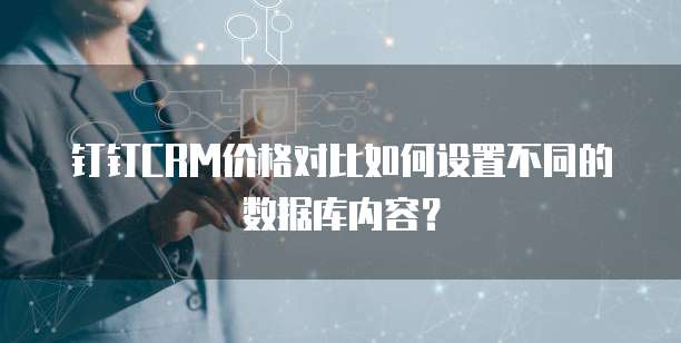 钉钉CRM价格对比如何设置不同的数据库内容?