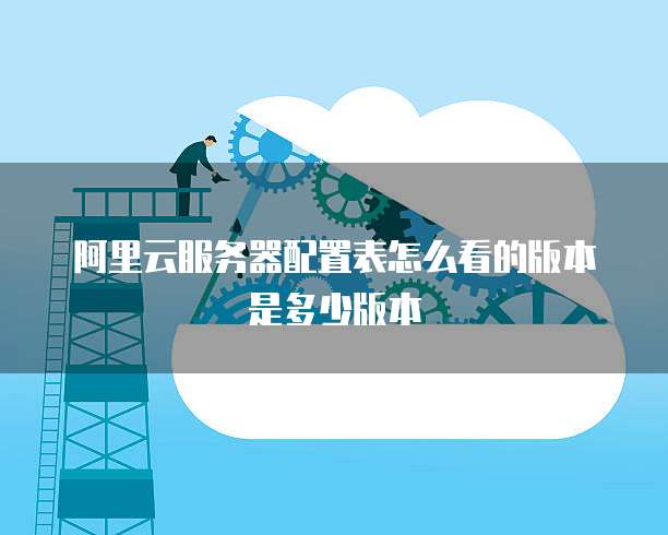 阿里云服务器配置表怎么看的版本是多少版本

