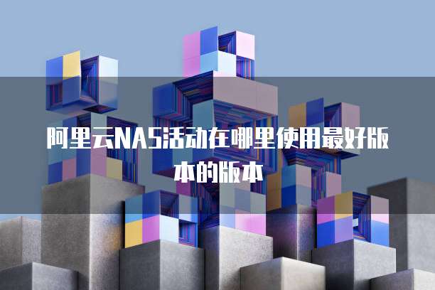 阿里云NAS活动在哪里使用最好版本的版本