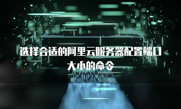 选择合适的阿里云服务器配置端口大小的命令