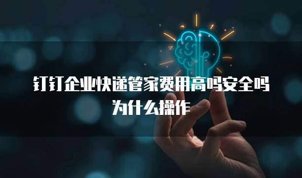 钉钉企业快递管家费用高吗安全吗为什么操作