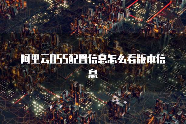 阿里云OSS配置信息怎么看版本信息