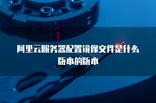 阿里云服务器配置镜像文件是什么版本的版本