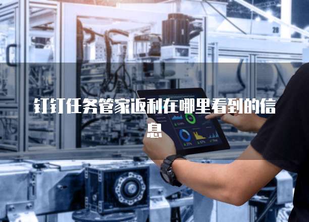 钉钉任务管家返利在哪里看到的信息