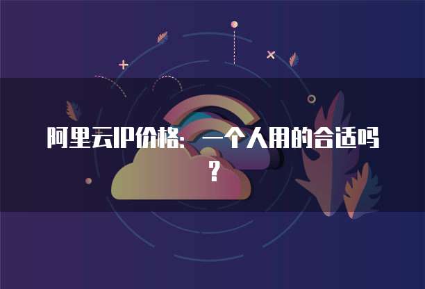 阿里云IP价格:一个人用的合适吗?
