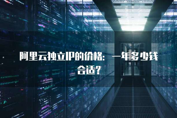 阿里云独立IP的价格:一年多少钱合适?