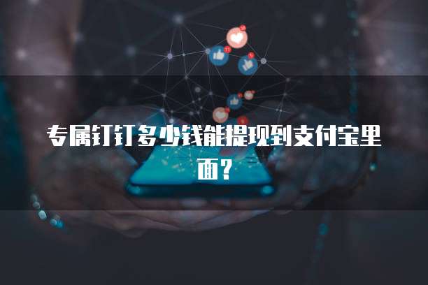 专属钉钉多少钱能提现到支付宝里面?