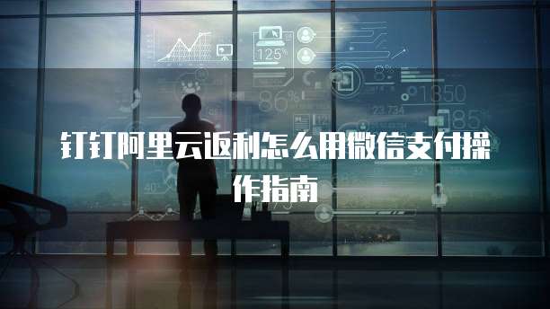 钉钉阿里云返利怎么用微信支付操作指南
