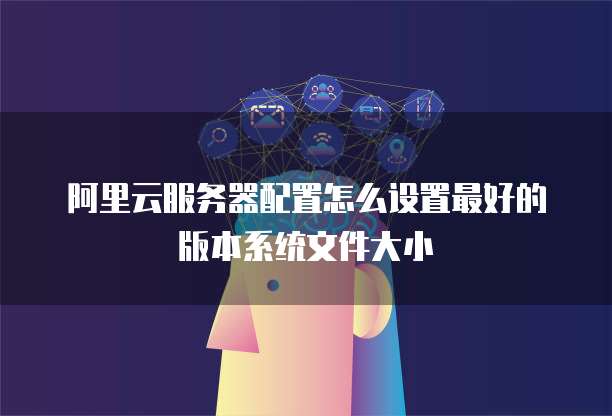 阿里云服务器配置怎么设置最好的版本系统文件大小