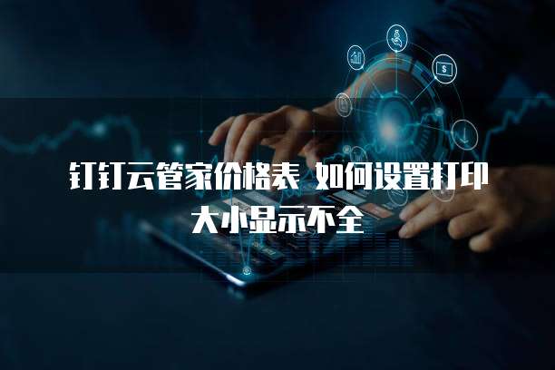  钉钉云管家价格表 如何设置打印大小显示不全