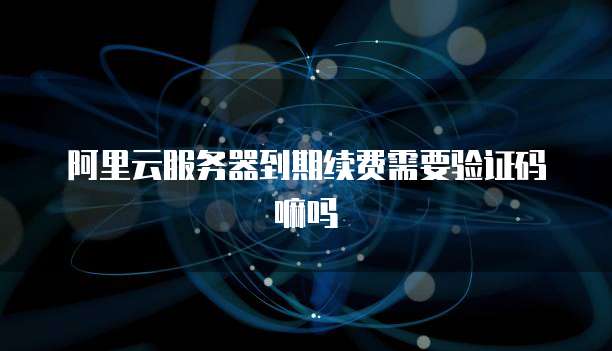 阿里云服务器到期续费需要验证码嘛吗