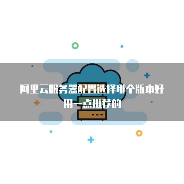 阿里云服务器配置选择哪个版本好用一点推荐的