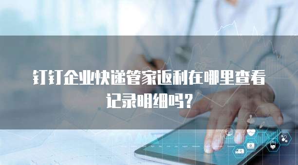 钉钉企业快递管家返利在哪里查看记录明细吗?