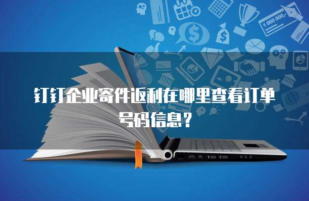 钉钉企业寄件返利在哪里查看订单号码信息?