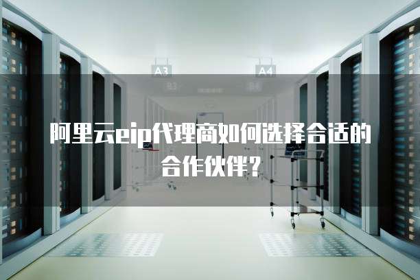 阿里云eip代理商如何选择合适的合作伙伴?