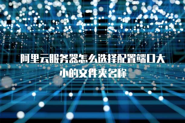 阿里云服务器怎么选择配置端口大小的文件夹名称