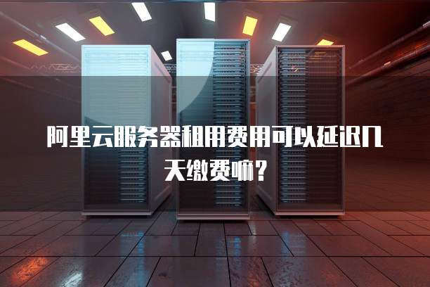 阿里云服务器租用费用可以延迟几天缴费嘛?