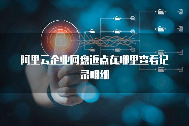 阿里云企业网盘返点在哪里查看记录明细