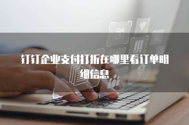 钉钉企业支付打折在哪里看订单明细信息
