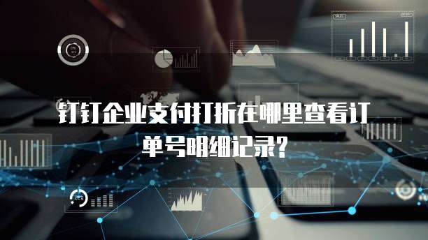 钉钉企业支付打折在哪里查看订单号明细记录?