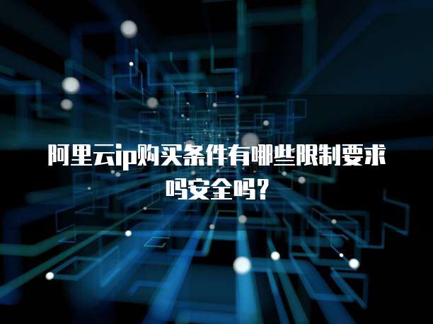 阿里云ip购买条件有哪些限制要求吗安全吗?