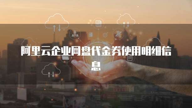 阿里云企业网盘代金券使用明细信息