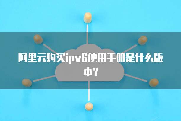 阿里云购买ipv6使用手册是什么版本?