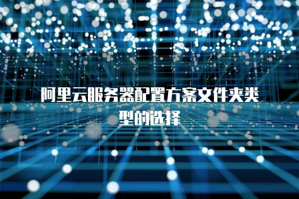 阿里云服务器配置方案文件夹类型的选择