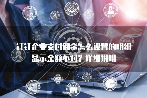 钉钉企业支付佣金怎么设置的明细显示金额不对?详细说明