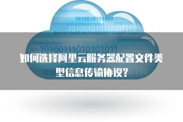 如何选择阿里云服务器配置文件类型信息传输协议？