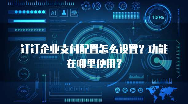钉钉企业支付配置怎么设置?功能在哪里使用?