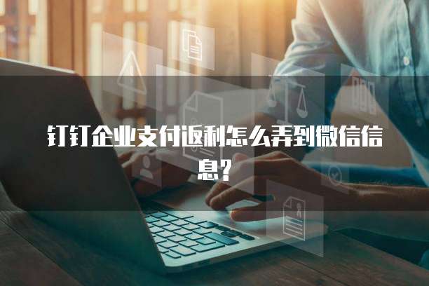 钉钉企业支付返利怎么弄到微信信息?