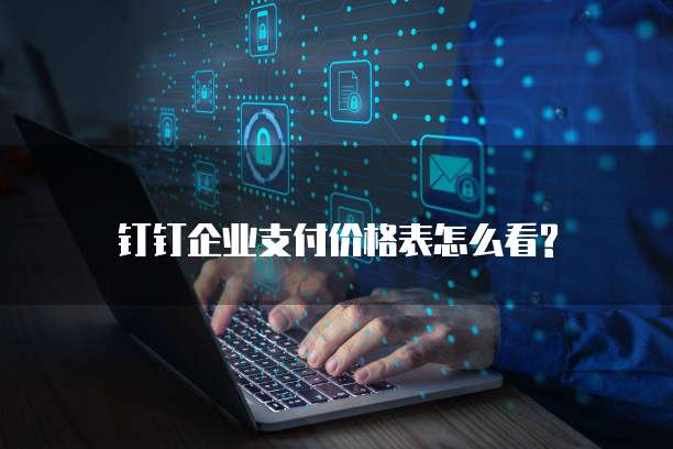钉钉企业支付价格表怎么看?