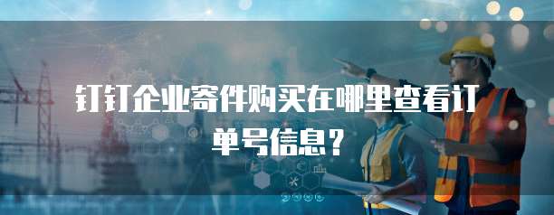 钉钉企业寄件购买在哪里查看订单号信息?