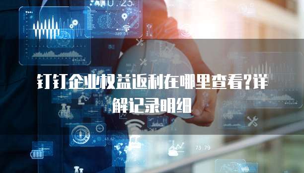 钉钉企业权益返利在哪里查看?详解记录明细