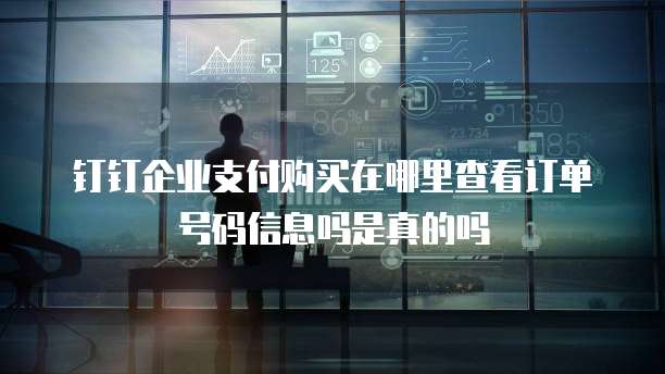 钉钉企业支付购买在哪里查看订单号码信息吗是真的吗