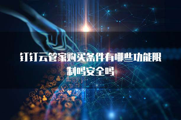 钉钉云管家购买条件有哪些功能限制吗安全吗