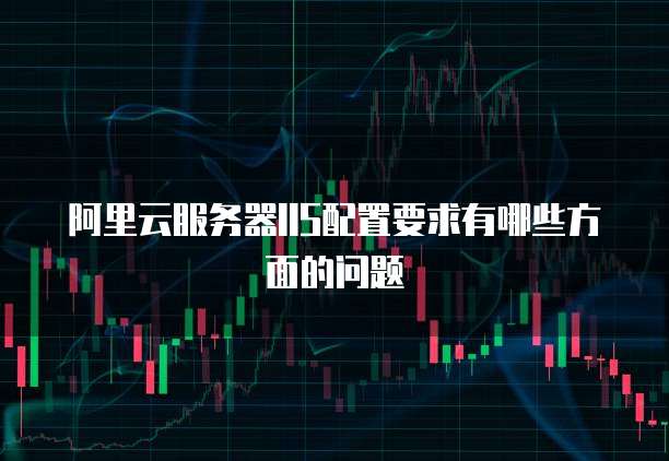 阿里云服务器IIS配置要求有哪些方面的问题