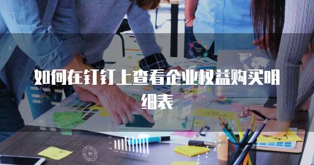 如何在钉钉上查看企业权益购买明细表
