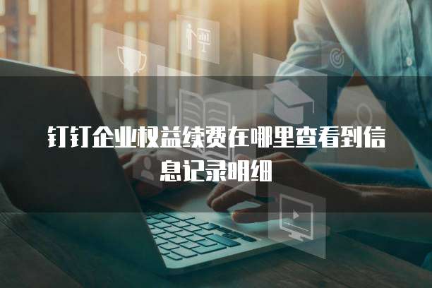 钉钉企业权益续费在哪里查看到信息记录明细