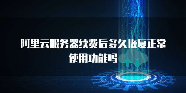 阿里云服务器续费后多久恢复正常使用功能吗