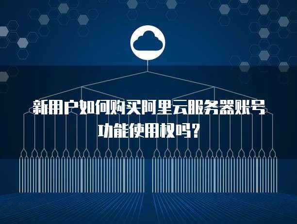 新用户如何购买阿里云服务器账号功能使用权吗?