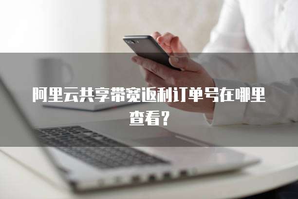 阿里云共享带宽返利订单号在哪里查看?