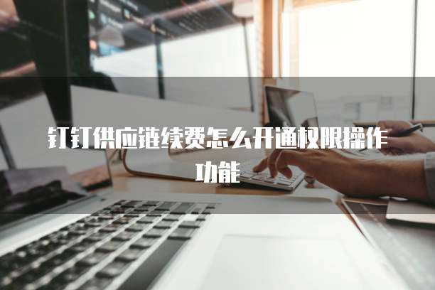 钉钉供应链续费怎么开通权限操作功能