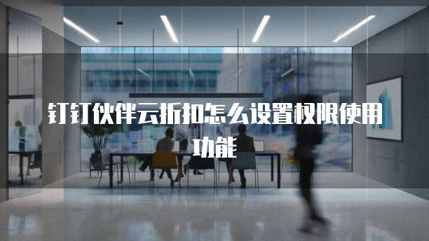 钉钉伙伴云折扣怎么设置权限使用功能
